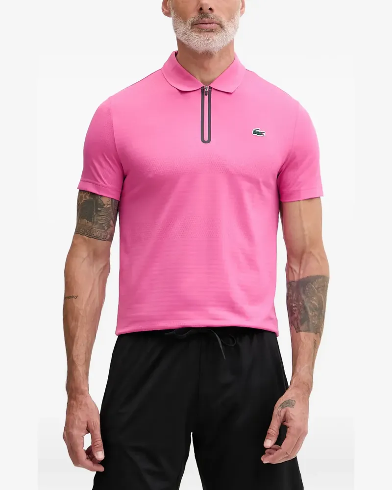 Lacoste logo-patch tennis polo shirt - Rosa Rosa