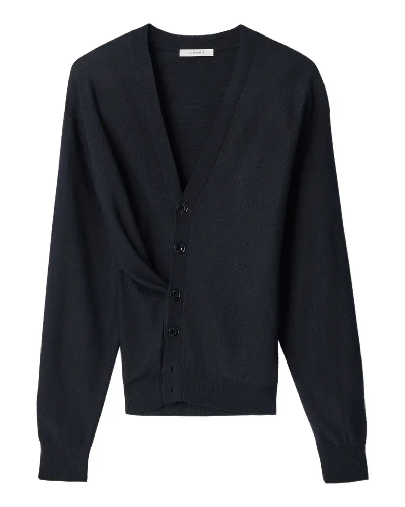 Christophe Lemaire relaxed Twisted cardigan in merino blend - Schwarz Schwarz