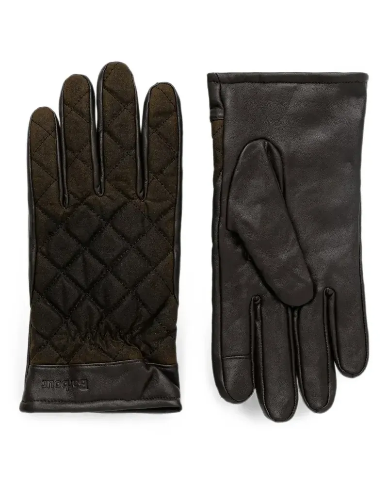 Barbour quilted leather gloves - Braun Braun