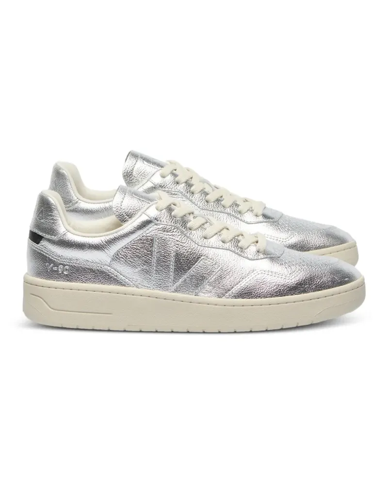 VEJA V-90 Sneakers mit Logo - Silber Silber