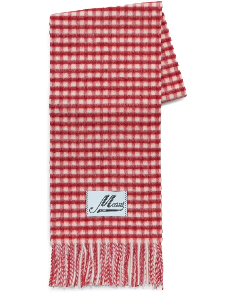 Marni Schal mit Vichy-Karomuster - Rot Rot