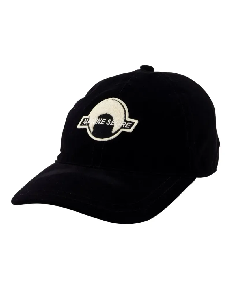 Marine Serre Baseballkappe mit Logo-Patch - Schwarz Schwarz