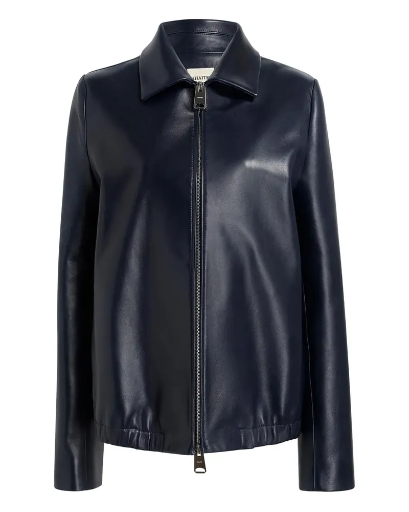 KHAITE Jackson Zip Lederjacke - Blau Blau
