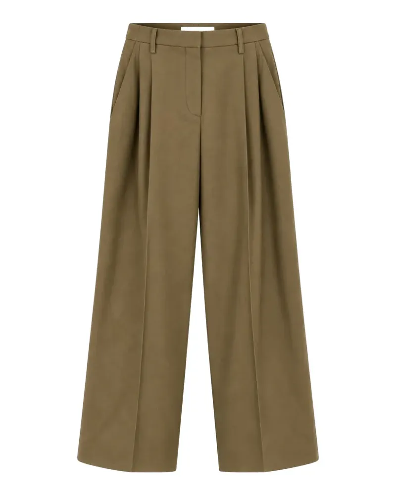 christian wijnants Wide-Leg-Hose mit Bundfalten - Grün Grün