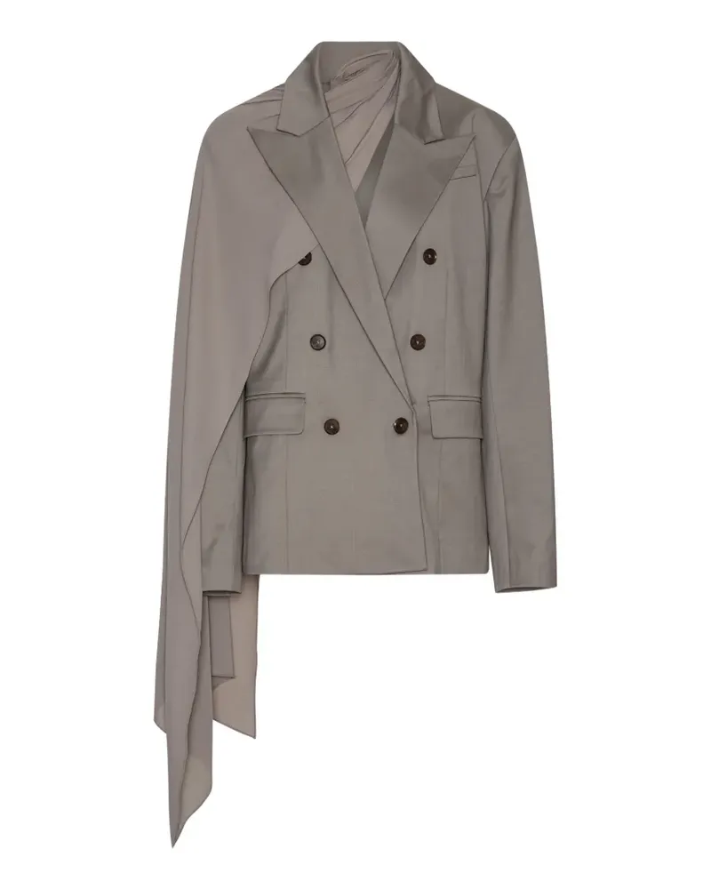 ROTATE Birger Christensen Oversized-Blazer mit Schal - Grau Grau