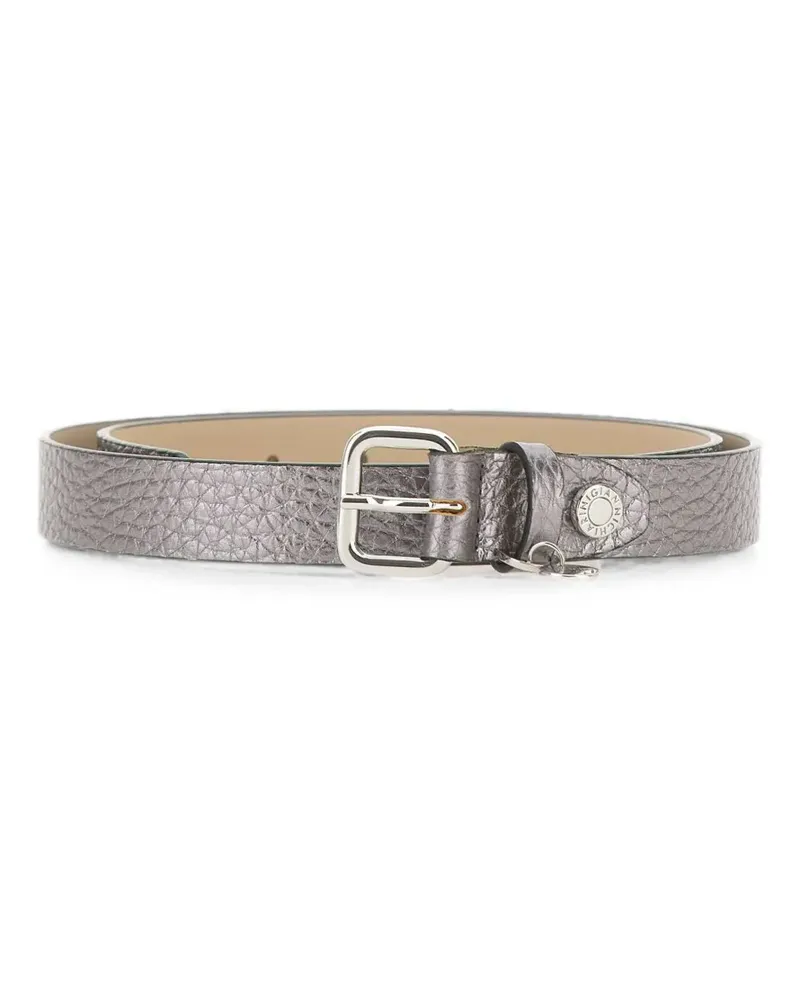 Gianni Chiarini Gürtel im Metallic-Look mit Logo-Gravur - Silber Silber