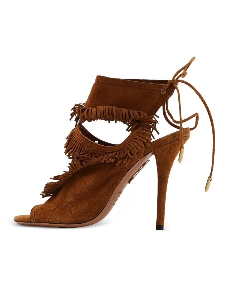 Aquazzura Sandalen mit Fransen - Braun Braun