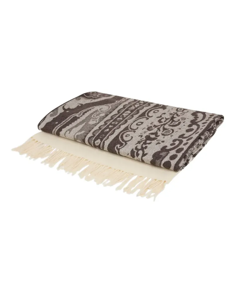 Etro jacquard Paisley blanket (140cm x 180cm) - Grau Grau