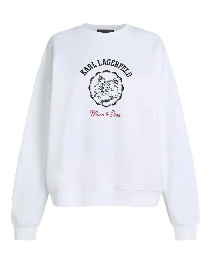 Karl Lagerfeld Ikon Choupette Muse sweatshirt - Weiß Weiß