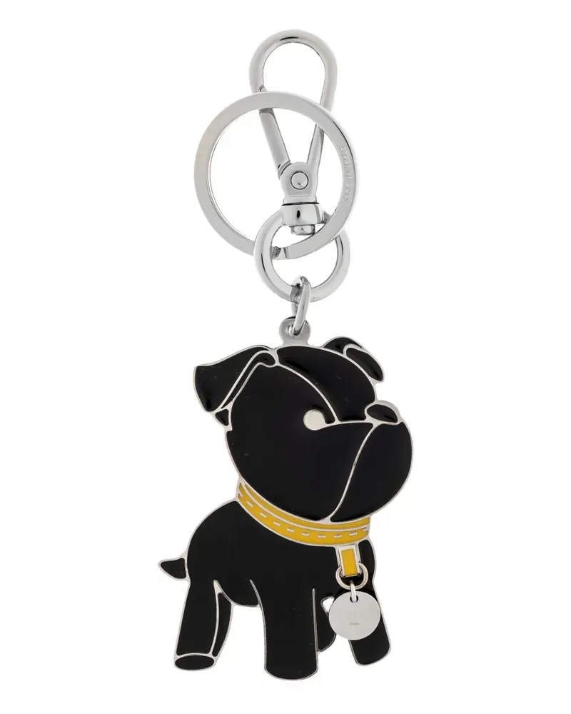 Fendi Schlüsselanhänger mit Hund - Schwarz Schwarz