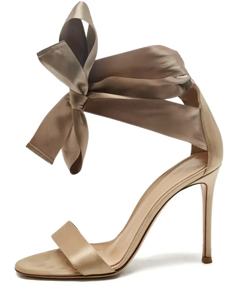 Gianvito Rossi Gala ribbon-tie sandals - Grau Grau