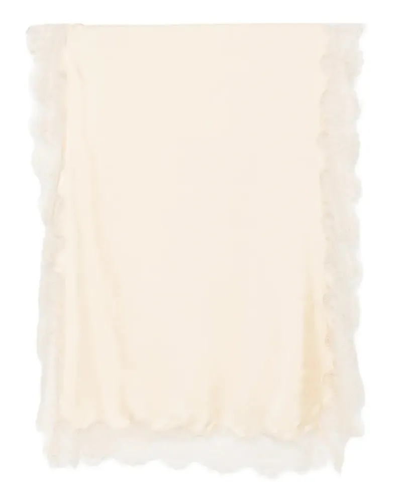 Zimmermann lace-trim scarf - Nude Nude