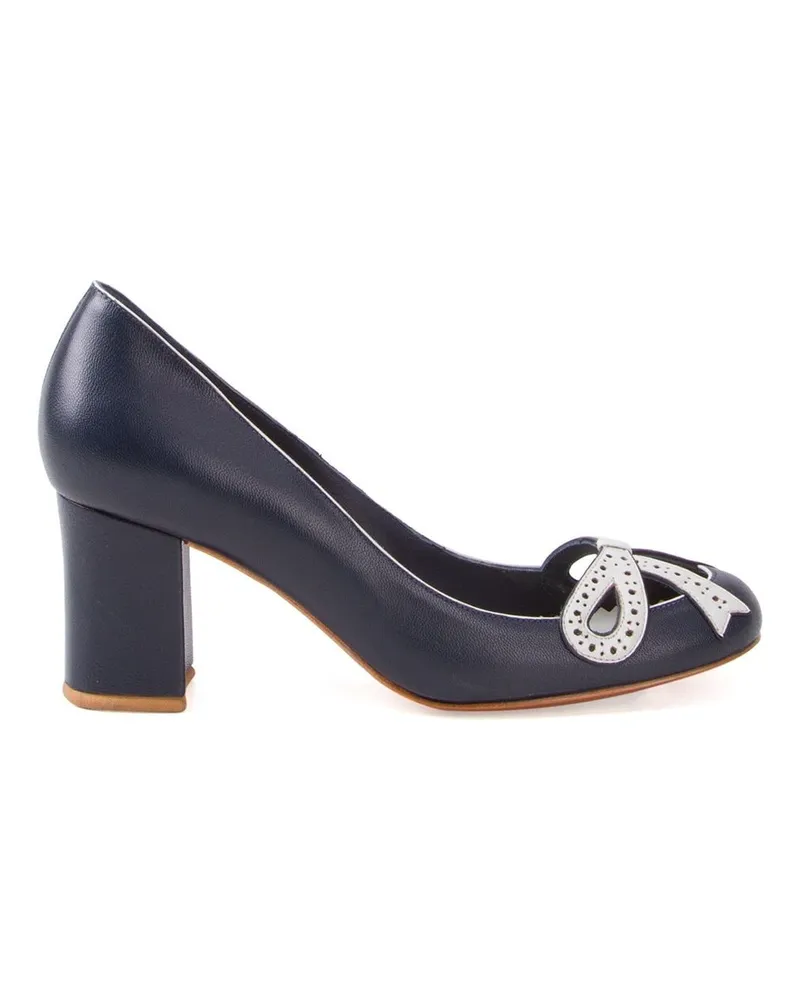 Sarah Chofakian Pumps mit Blockabsatz - Blau Blau