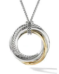 David Yurman Crossover Halskette aus 14kt Gelbgold und Sterlingsilber Silber