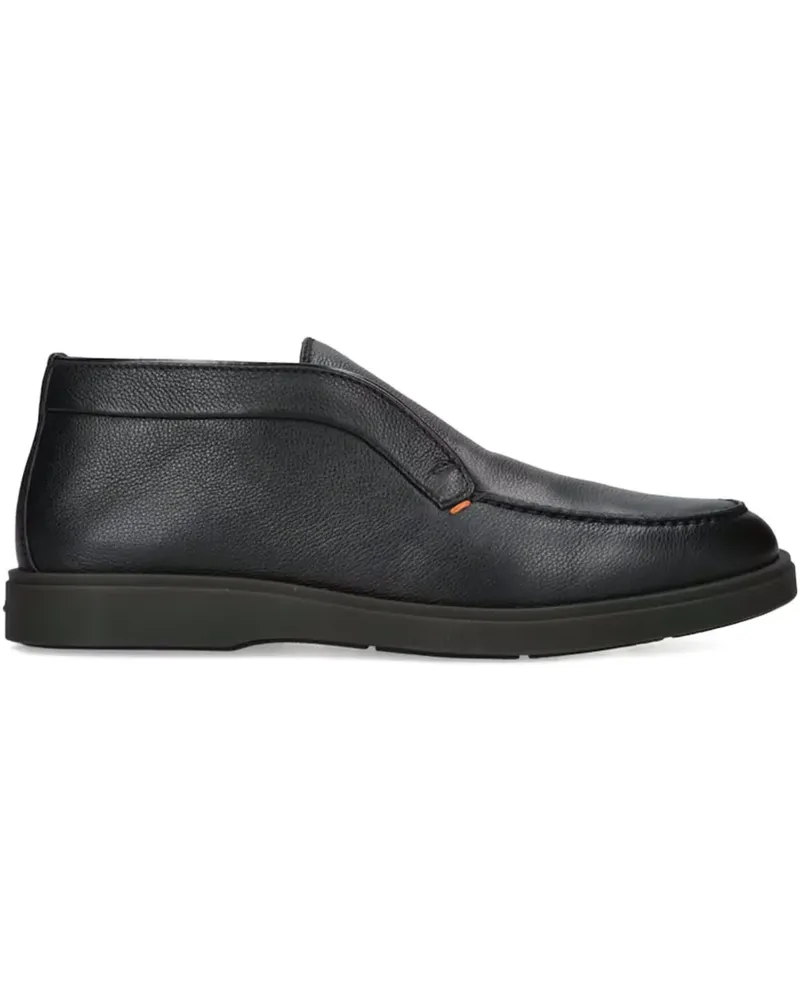 Santoni leather slip-on loafers - Schwarz Schwarz