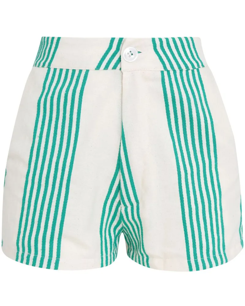 Amir Slama Gestreifte Shorts - Weiß Weiß