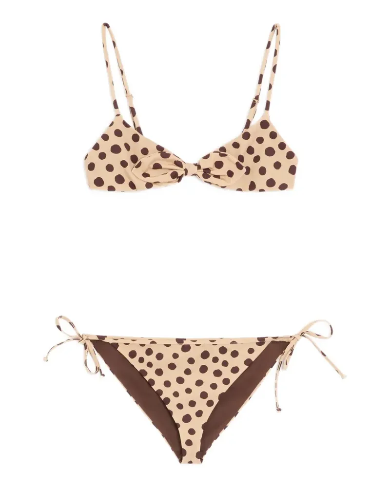 Valentino Garavani Badeanzug mit Polka Dots - Nude Nude