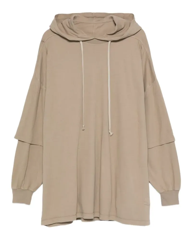 DRKSHDW by Rick Owens Tommy Hustler Hoodie im Layering-Look - Nude Nude