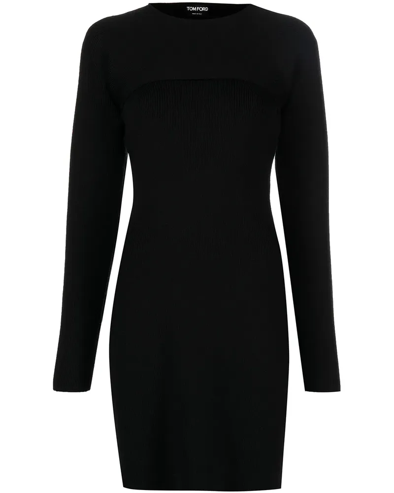 Tom Ford Minikleid mit langen Ärmeln - Schwarz Schwarz