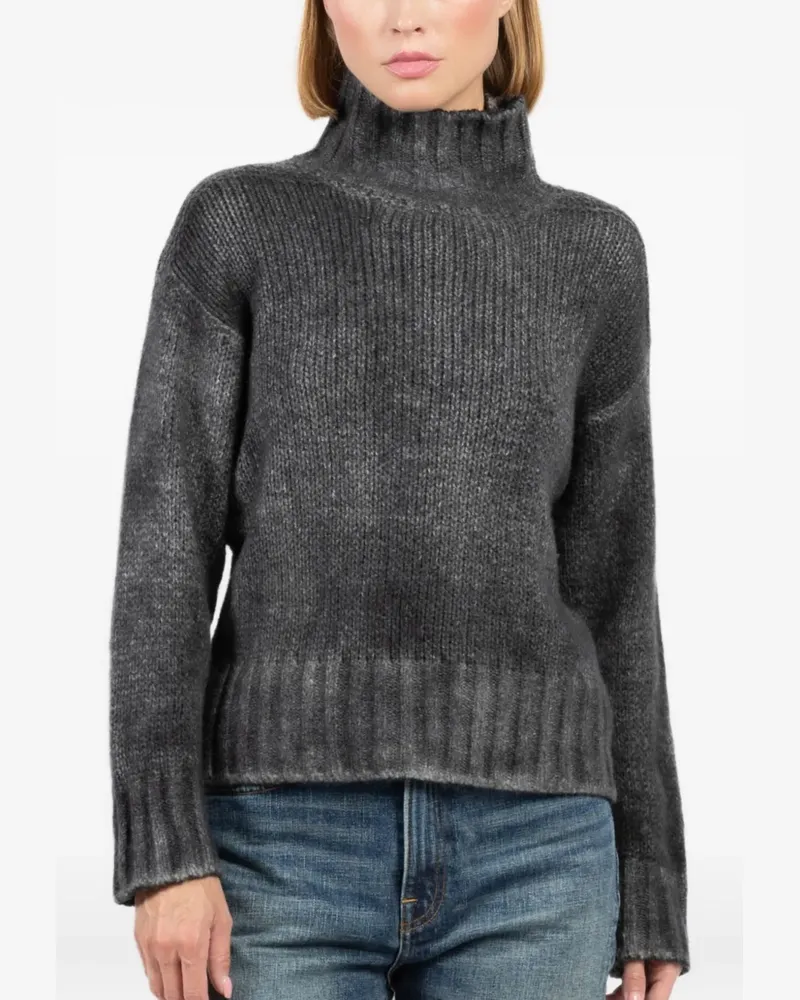 Avant Toi Pullover mit Stehkragen - V00023 BLACK V00023