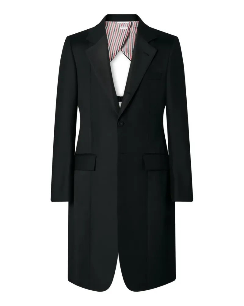 Thom Browne Mantel im Schürzenstil - Schwarz Schwarz