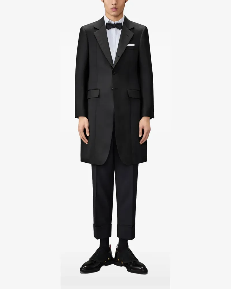 Thom Browne Mantel im Schürzenstil - Schwarz Schwarz