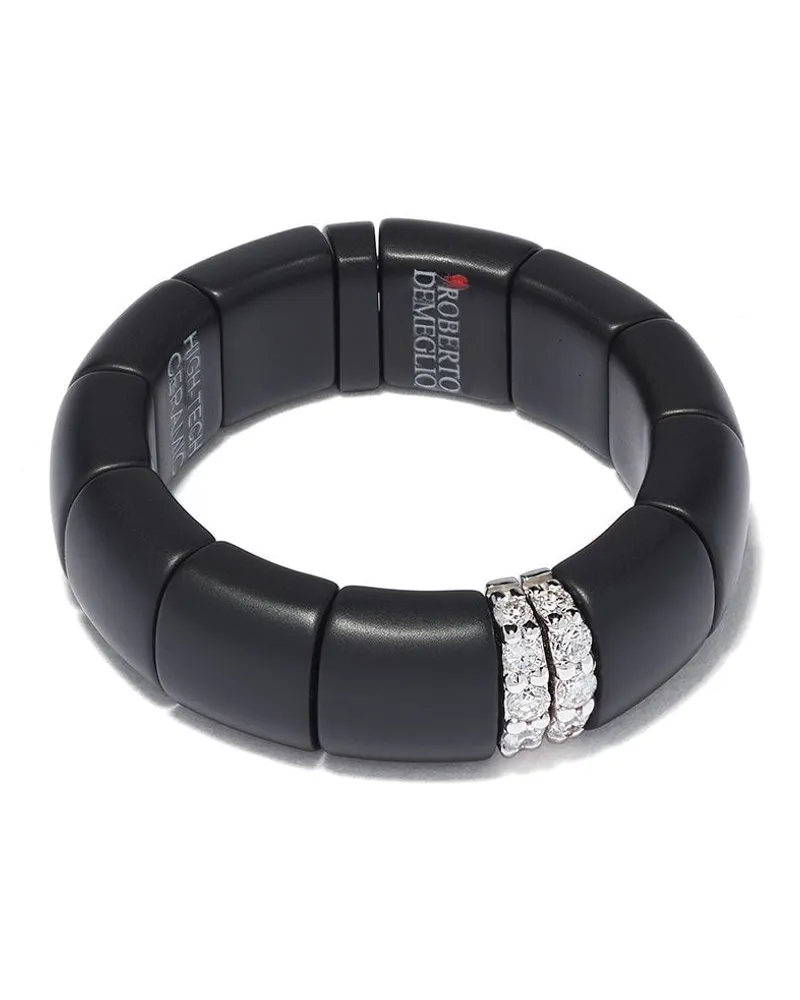 Roberto Demeglio 18kt Weißgoldring mit Diamanten - Silber Silber