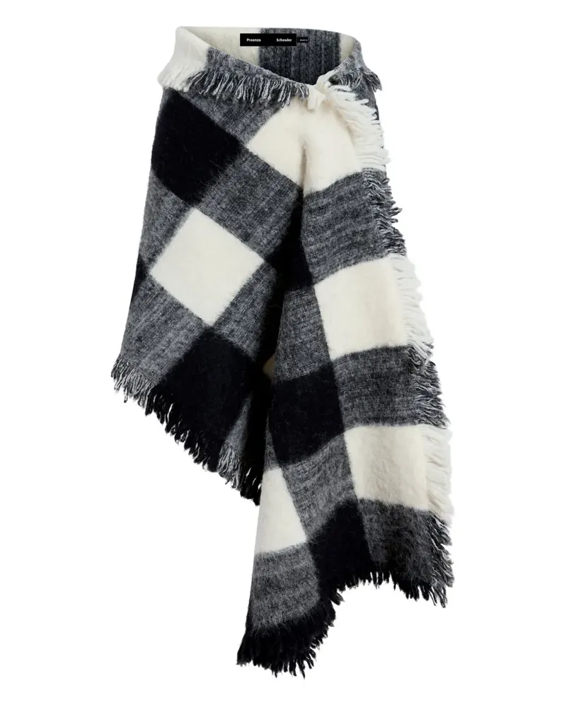 Proenza Schouler Asymmetrischer Rock mit Karomuster - Schwarz Schwarz