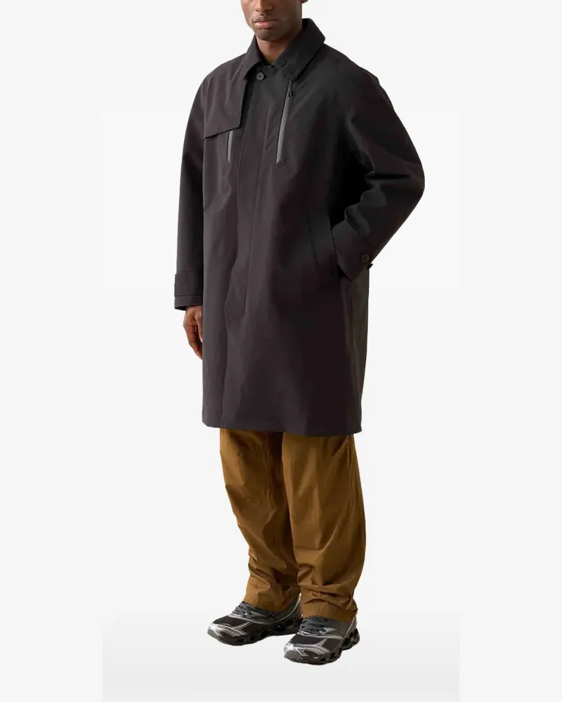 Mizuno Mantel mit Reißverschlussdetail - Schwarz Schwarz