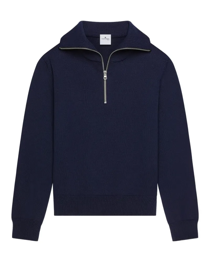 Courrèges Trucker Pullover - Blau Blau