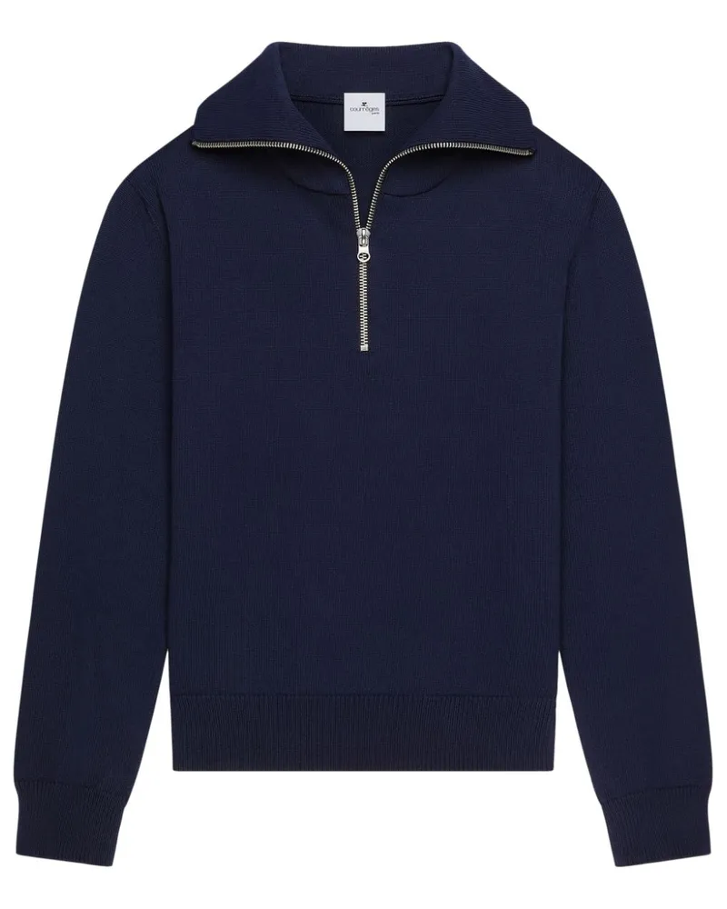 Courrèges Trucker Pullover - Blau Blau
