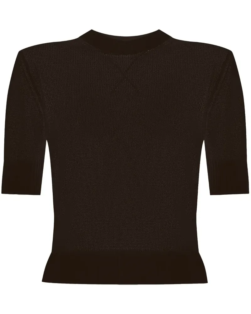 Jil Sander T-Shirt mit rundem Ausschnitt - Braun Braun