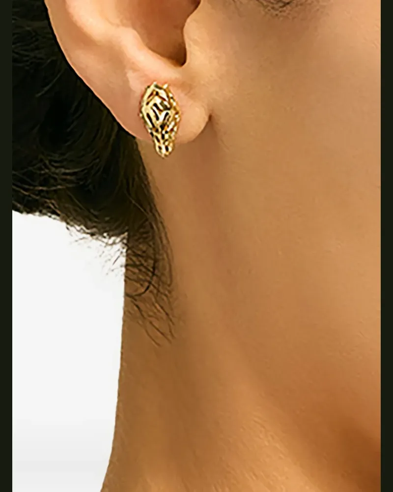 John Hardy 14K yellow gold diamond earrings Gold
