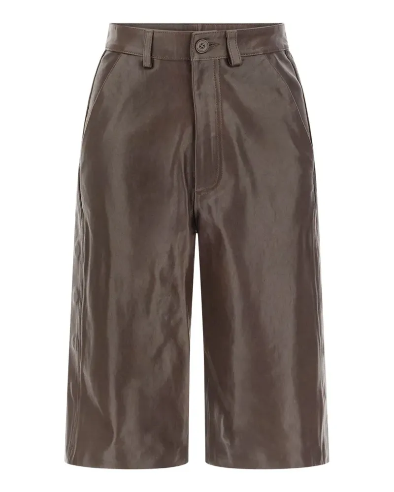 PENCE Vanessa leather shorts - Braun Braun