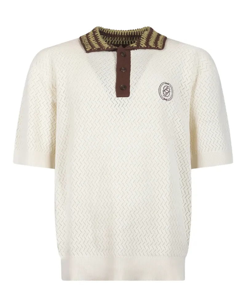 Drôle de Monsieur Poloshirt mit Logo - Nude Nude