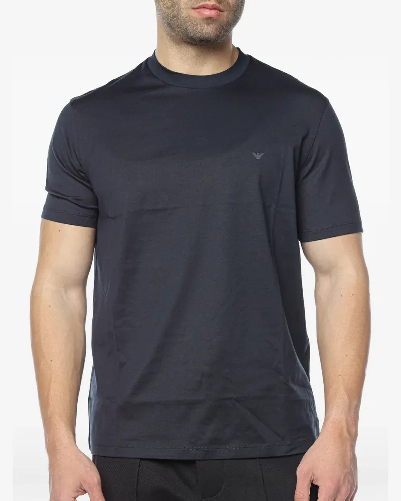Emporio Armani logo-detail T-shirt - Blau Blau