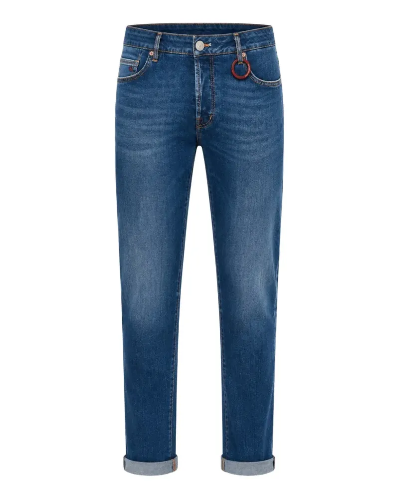 Tramarossa BRANDO logo-patch whiskered jeans - Blau Blau