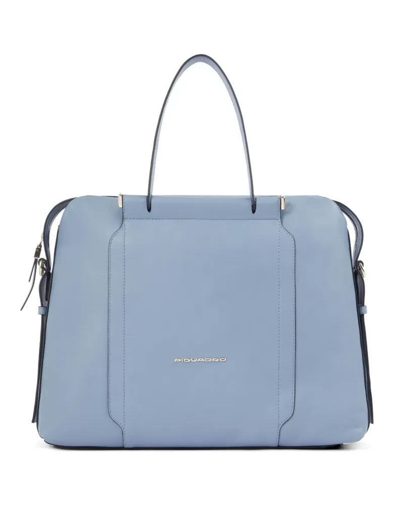 Piquadro leather laptop bag - Blau Blau