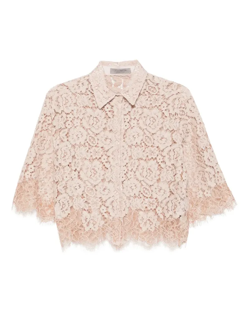 D.EXTERIOR floral-lace shirt - Nude Nude