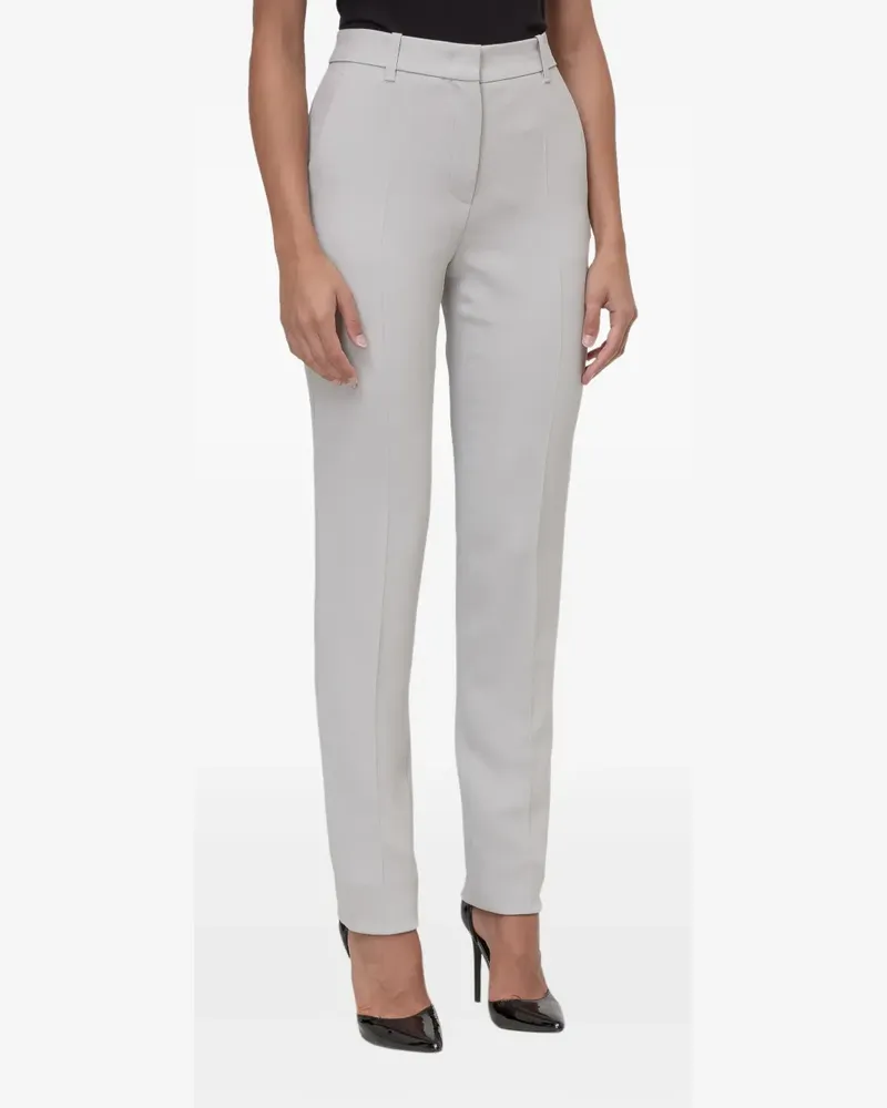 Emporio Armani Schmale Hose mit hohem Bund - Grau Grau