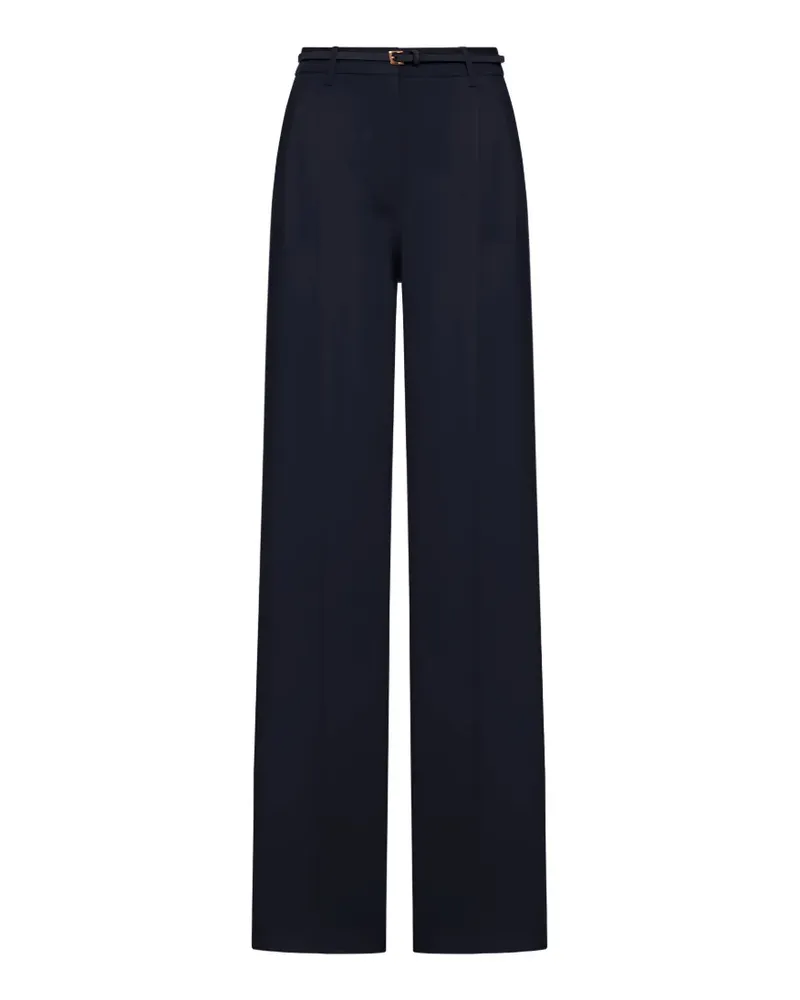 Max Mara belt palazzo pants - Blau Blau