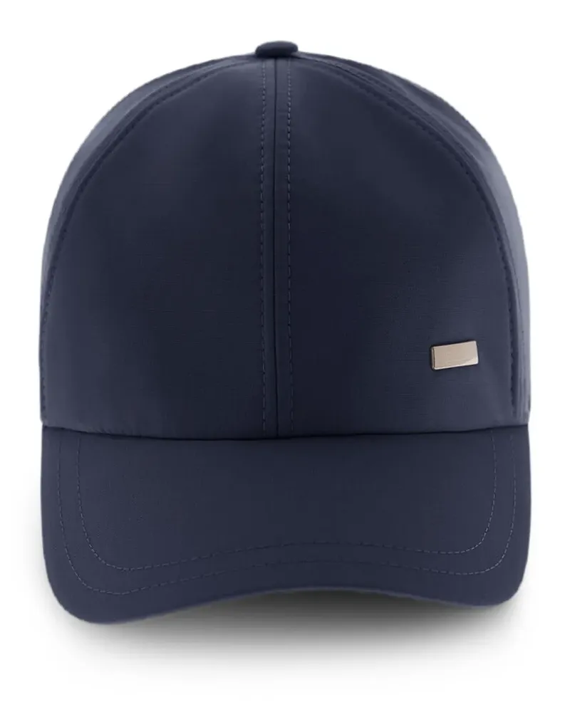 Herno Baseballkappe im Metallic-Look - Blau Blau