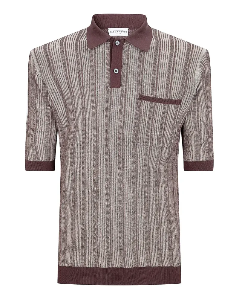 Ballantyne striped chest-pocket polo shirt - Braun Braun
