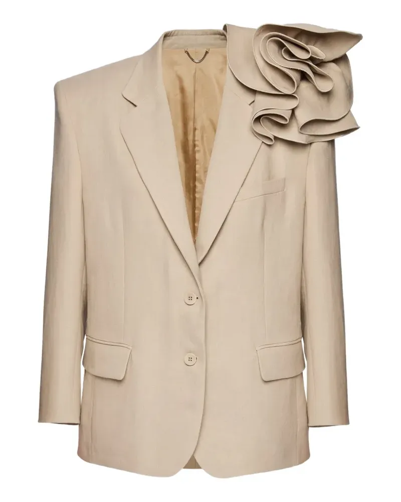 Magda Butrym ruffled blazer - Nude Nude