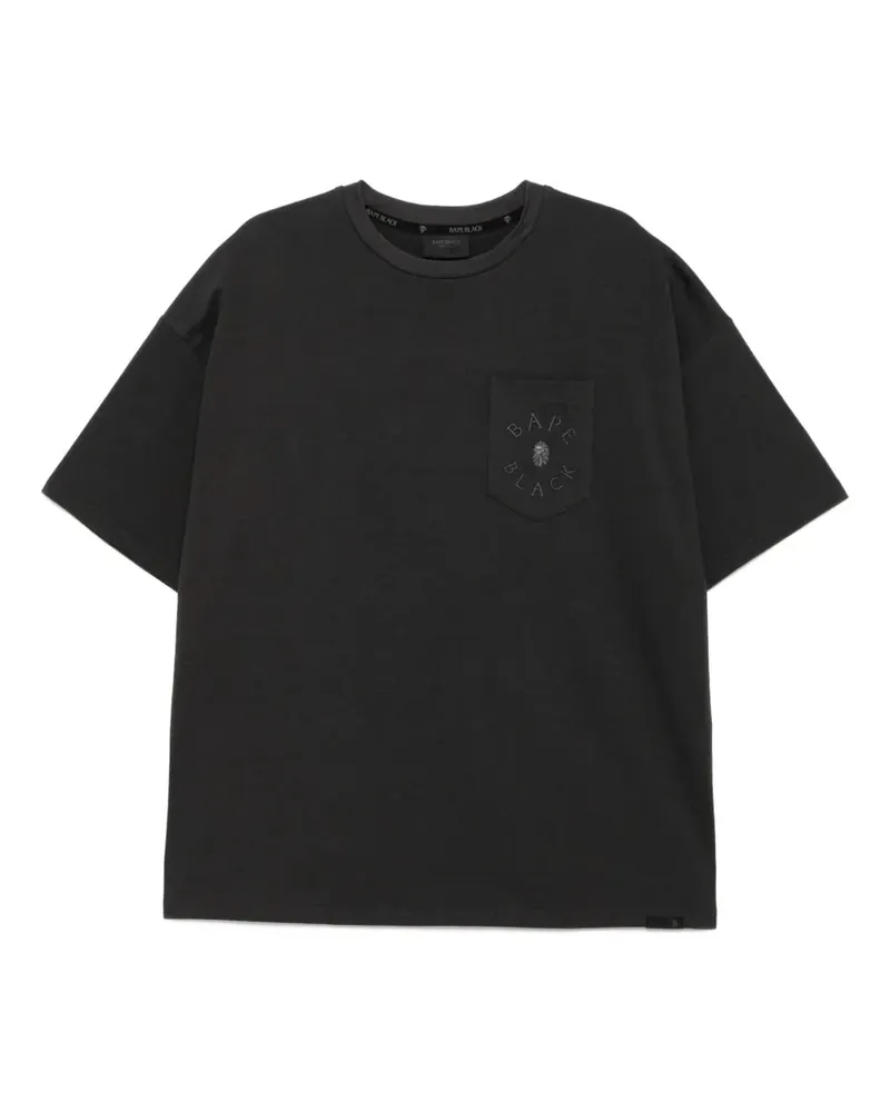 BAPE T-Shirt mit Logo-Stickerei - Grau Grau