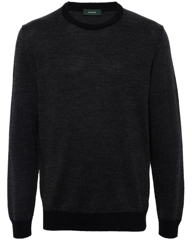 Zanone Pullover mit rundem Ausschnitt - Blau Blau