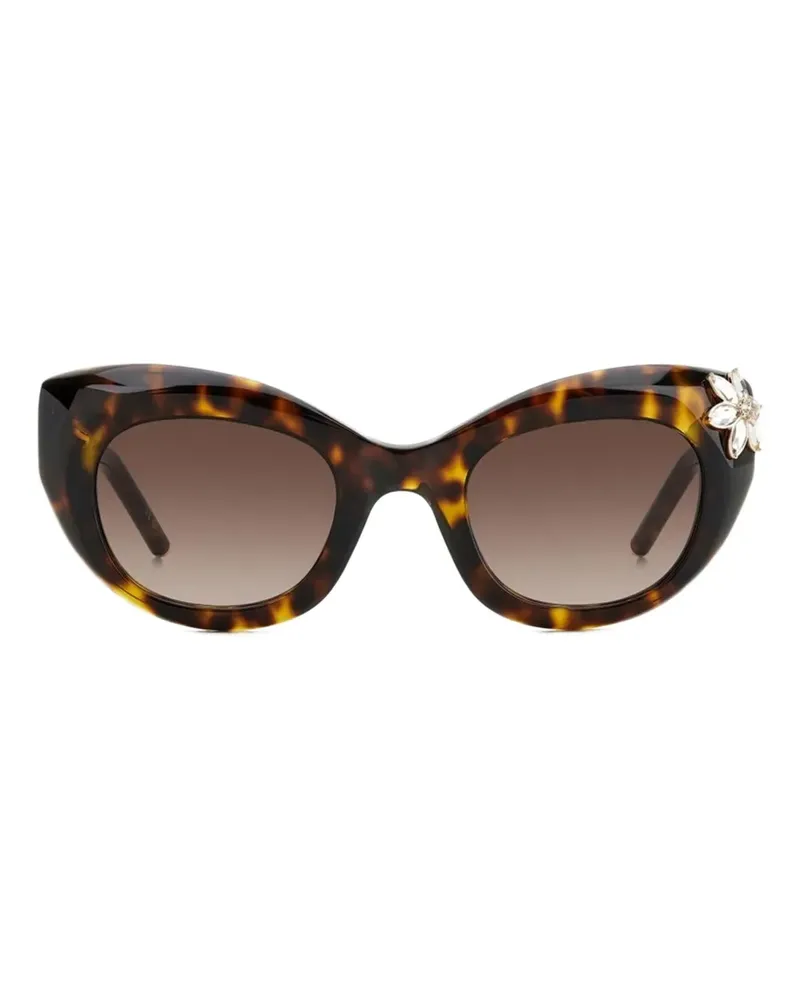 Carolina Herrera New York Sonnenbrille mit Cat-Eye-Gestell - Braun Braun