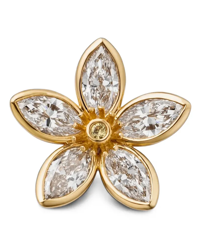 Loquet sapphire and diamond blossom charm - Gold Gold
