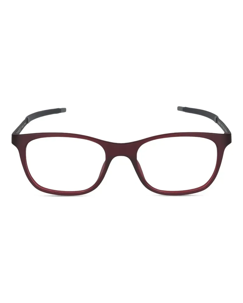 Police Brille mit eckigem Gestell - Rot Rot