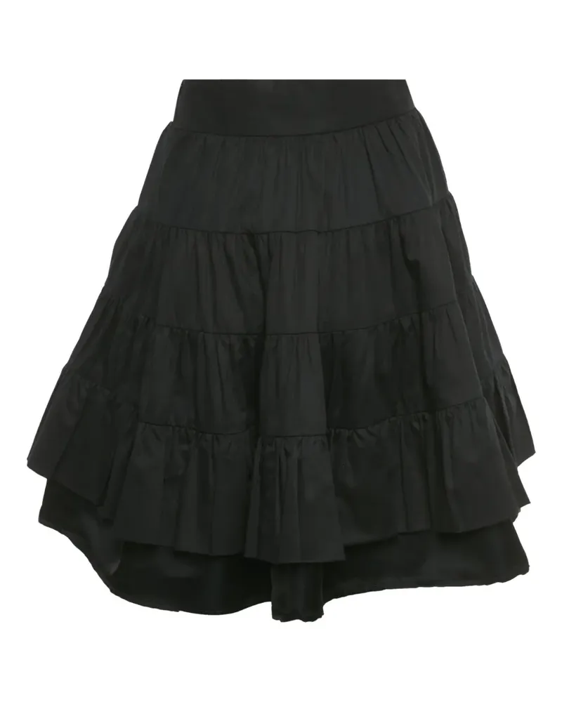 Sandro tiered cotton mini skirt - Schwarz Schwarz